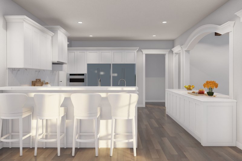 Architectural House Design - Interior - Kitchen 1 for European House Plan #17-2387 - 4 bed, 3.5 bath