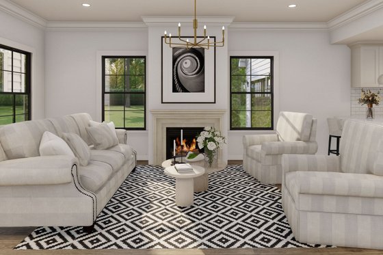 Interior - Family Room for Farmhouse House Plan #17-3448 - 3 bed, 2 bath