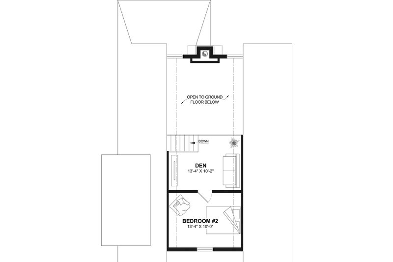 Home Plan - Floor Plan - Upper Floor for Cottage House Plan #23-2905 - 2 bed, 1 bath
