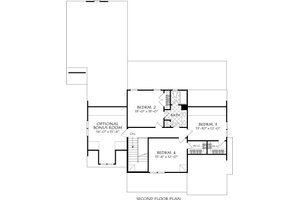 Floor Plan - Upper Floor for Farmhouse House Plan #927-995 - 4 bed, 2.5 bath