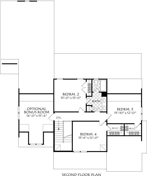 Architectural House Design - Farmhouse Floor Plan - Upper Floor Plan #927-995