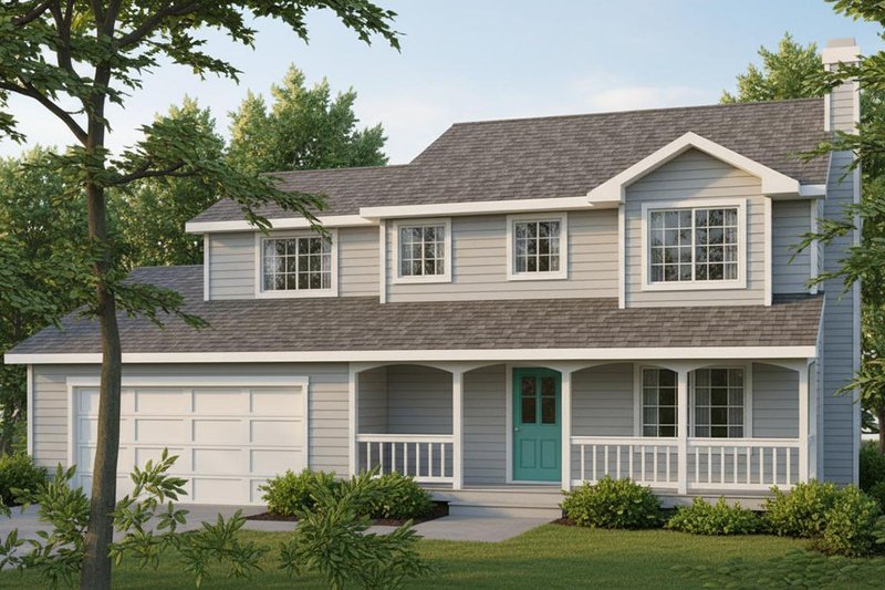 Home Plan - Traditional Exterior - Front Elevation Plan #92-211