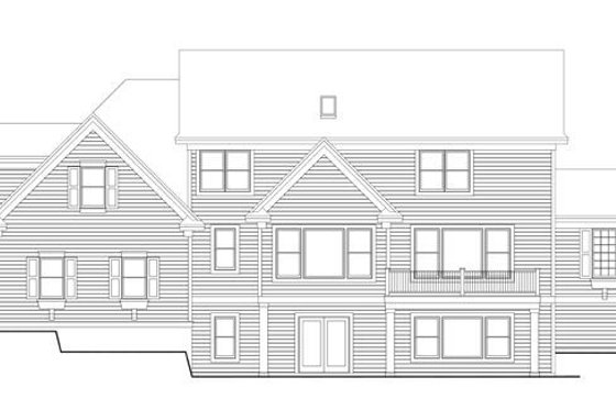 Exterior - Rear Elevation House Plan #51-540 - 4 bed, 2.5 bath