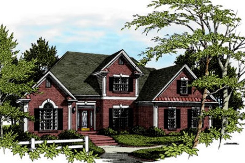 Architectural House Design - European Exterior - Front Elevation Plan #56-148