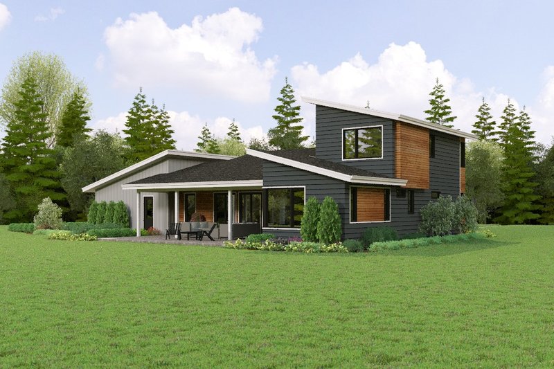House Design - Exterior - Other Elevation 2 for Contemporary House Plan #48-1155 - 4 bed, 3 bath