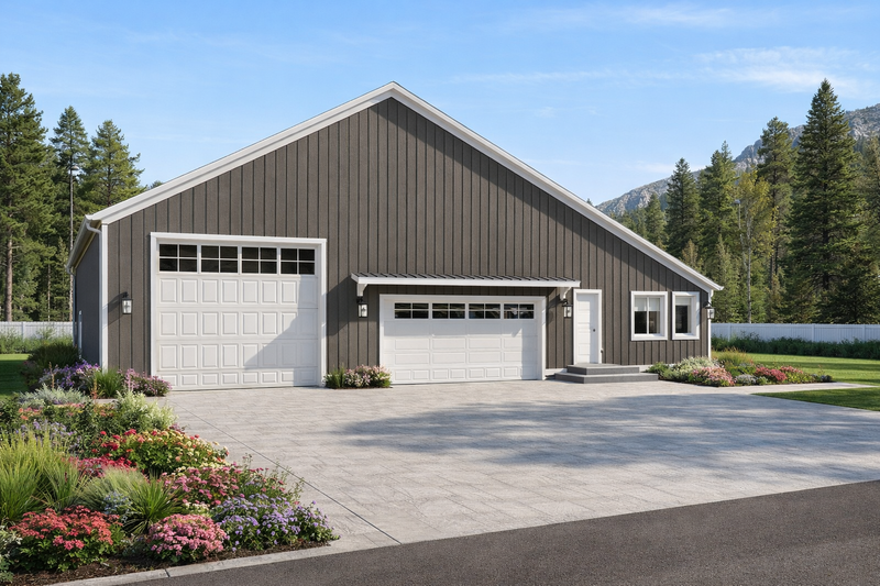 Home Plan - Barndominium Exterior - Front Elevation Plan #1060-473