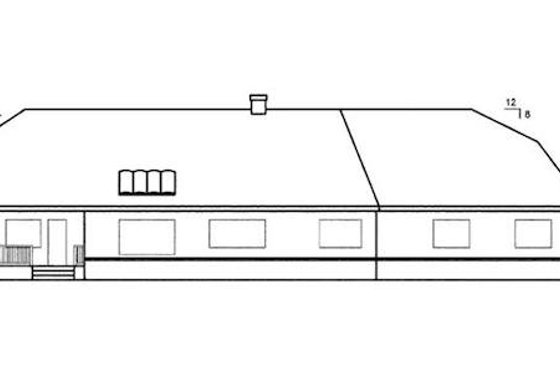 Exterior - Rear Elevation for Traditional House Plan #60-233 - 3 bed, 2.5 bath
