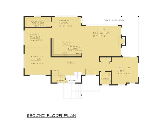 Home Plan - Modern Floor Plan - Main Floor Plan #1066-84