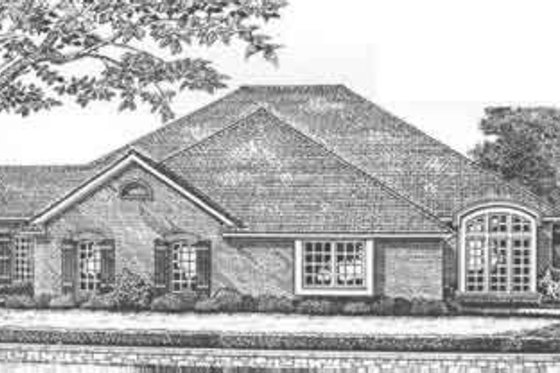 Exterior - Front Elevation for European House Plan #310-472 - 3 bed, 2 bath