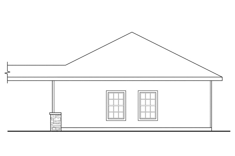 House Plan Design - Exterior - Other Elevation 1 for Ranch House Plan #124-636, 0 bath