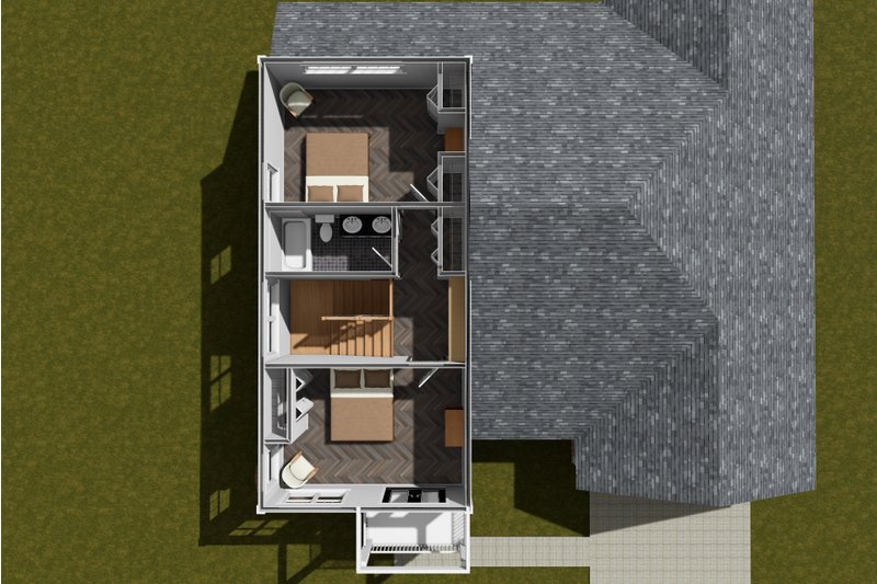 House Design - Floor Plan - Upper Floor 1 for Farmhouse House Plan #513-2311 - 3 bed, 2.5 bath
