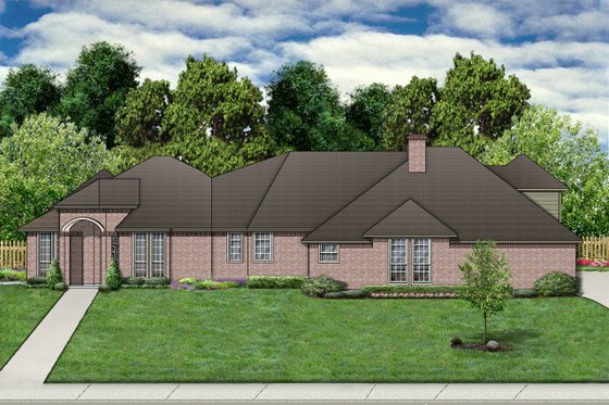 Exterior - Front Elevation for Traditional House Plan #84-388 - 4 bed, 3 bath
