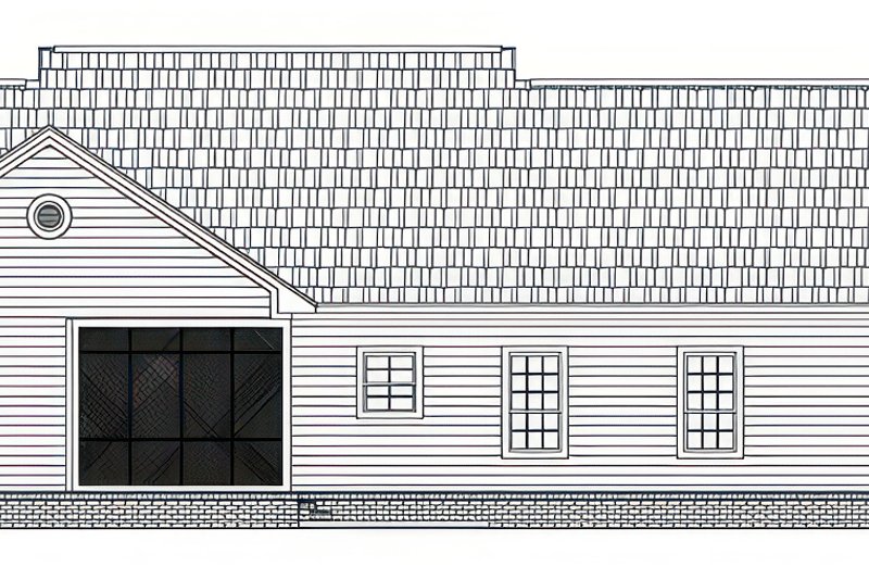 House Blueprint - Exterior - Rear Elevation for Country House Plan #21-622 - 3 bed, 3 bath