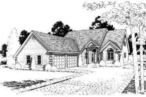 Exterior - Front Elevation for Traditional House Plan #75-123 - 3 bed, 2.5 bath