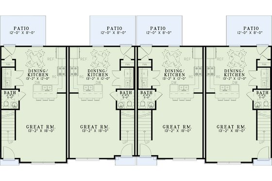Floor Plan - Main Floor for European House Plan #17-3421 - 8 bed, 8 bath