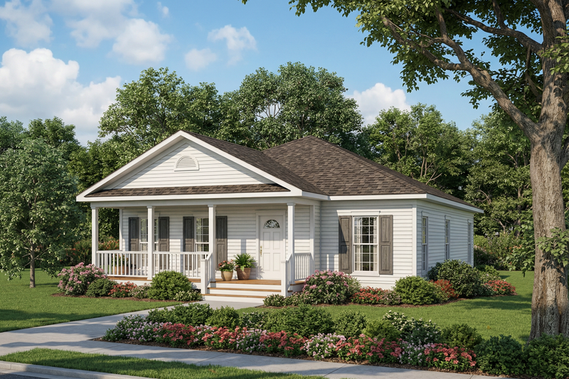 House Design - Country Exterior - Front Elevation Plan #17-1053