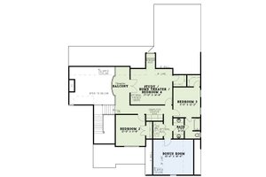 Floor Plan - Upper Floor for European House Plan #17-2415 - 3 bed, 2.5 bath