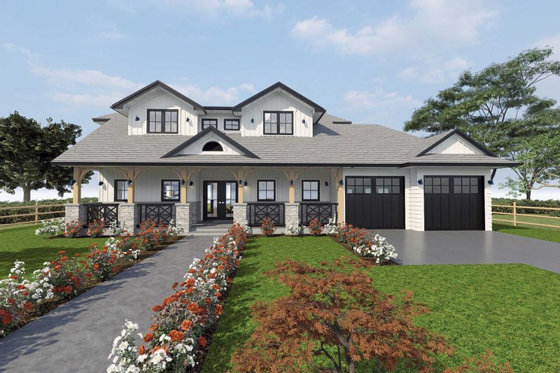 House Design - Exterior - Front Elevation 3 for Farmhouse House Plan #1101-19 - 3 bed, 3 bath
