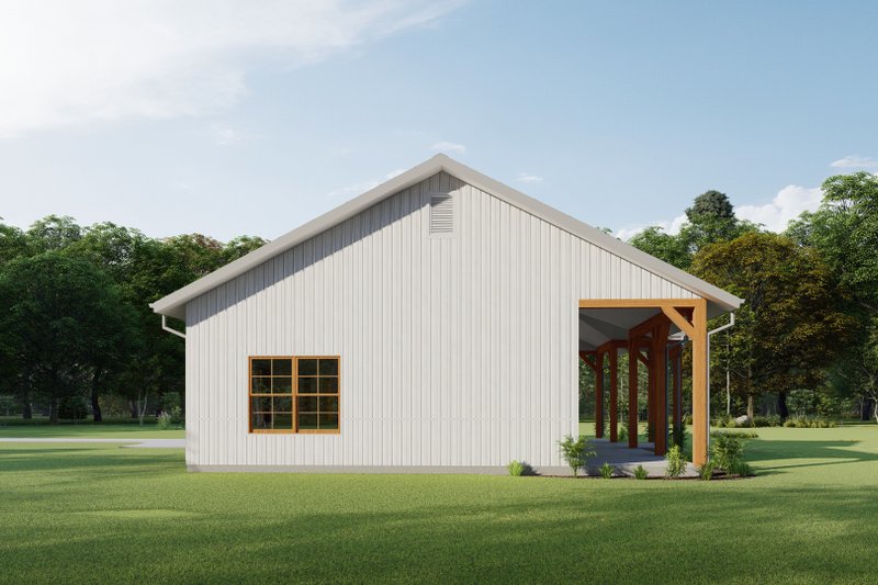 Dream House Plan - Exterior - Other Elevation 5 for Barndominium House Plan #1092-26 - 1 bed, 1.5 bath