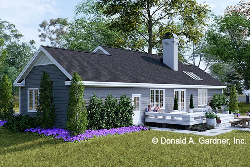 Home Plan - Exterior - Rear Elevation for Country House Plan #929-113 - 3 bed, 2 bath