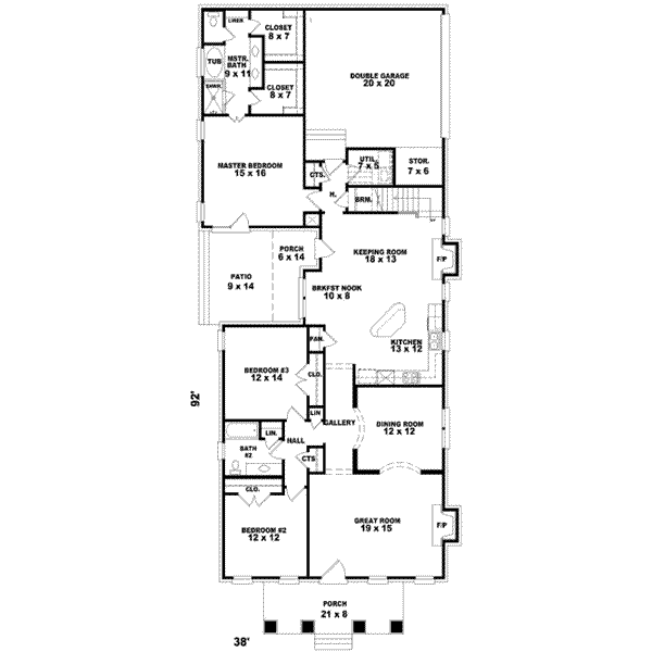 Bungalow Floor Plan - Main Floor Plan #81-1186