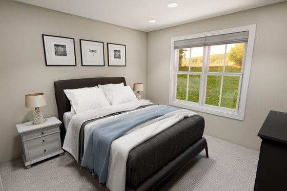 Interior - Bedroom 4 for Bungalow House Plan #51-1355 - 3 bed, 2.5 bath