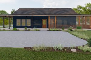 Exterior - Rear Elevation for Cabin House Plan #1092-1 - 3 bed, 2 bath