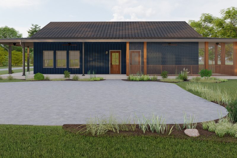 Dream House Plan - Exterior - Rear Elevation for Cabin House Plan #1092-1 - 3 bed, 2 bath