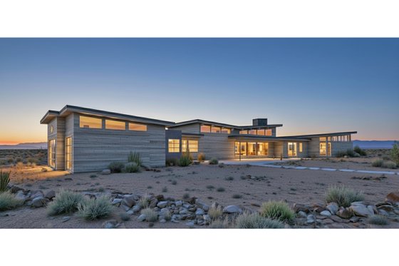 House Plan Design - Exterior - Front Elevation for Contemporary House Plan #892-24 - 3 bed, 3.5 bath