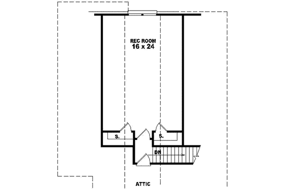 Floor Plan - Upper Floor for Traditional House Plan #81-440 - 3 bed, 2 bath