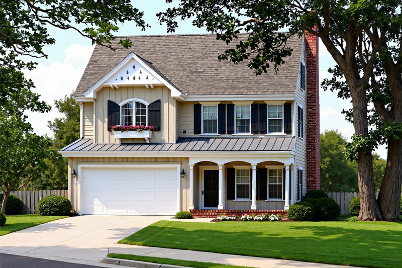 Architectural House Design - Country Photo Plan #137-283