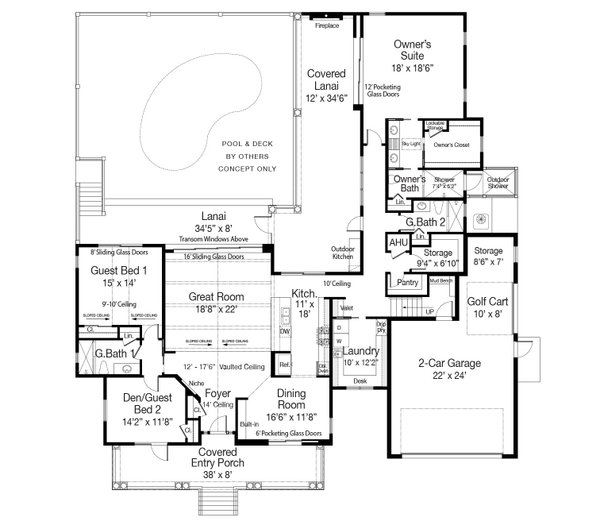 Architectural House Design - Cottage Floor Plan - Main Floor Plan #938-130