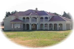 Exterior - Rear Elevation for European House Plan #81-1355 - 4 bed, 3.5 bath