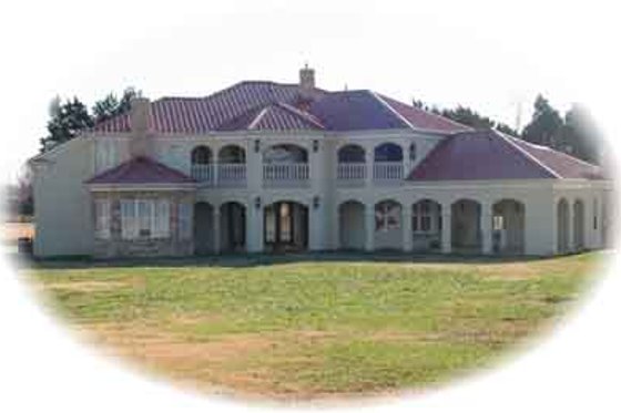 Exterior - Rear Elevation for European House Plan #81-1355 - 4 bed, 3.5 bath