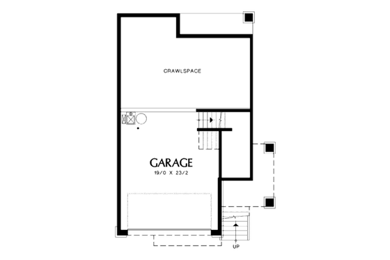 Floor Plan - Lower Floor for Traditional House Plan #48-441 - 2 bed, 2.5 bath