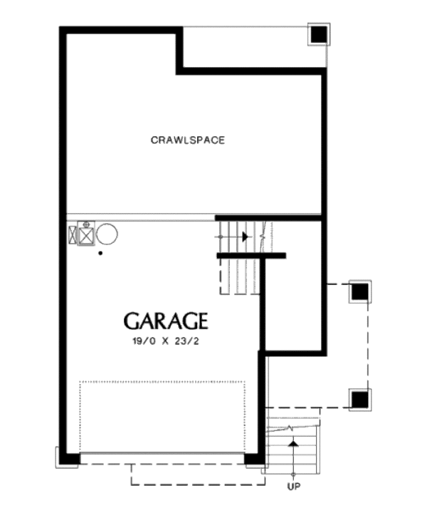 House Design - Traditional Floor Plan - Lower Floor Plan #48-441
