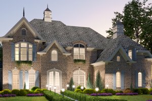 Architectural House Design - European Exterior - Front Elevation Plan #54-421