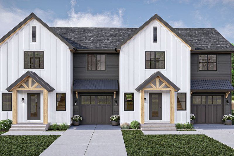 House Blueprint - Modern Exterior - Front Elevation Plan #455-498