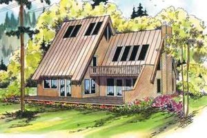 Contemporary Exterior - Front Elevation Plan #124-405