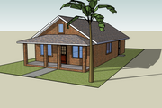 Cottage Style House Plan - 3 Beds 2 Baths 1200 Sq/Ft Plan #423-49 