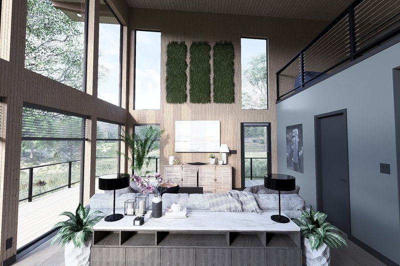 Architectural House Design - Interior - Family Room for Modern House Plan #923-398 - 1 bed, 1 bath