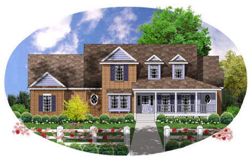 Dream House Plan - Country Exterior - Front Elevation Plan #40-135