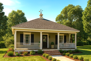 Cottage Exterior - Front Elevation Plan #44-130