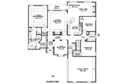 European Style House Plan - 3 Beds 2 Baths 2127 Sq/Ft Plan #81-1540 