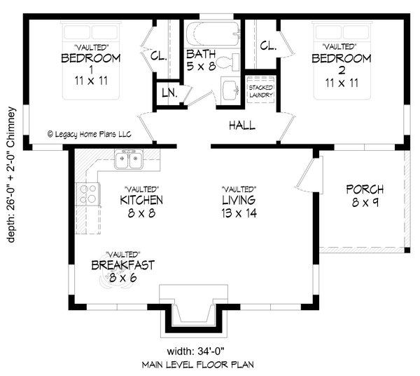 Contemporary Floor Plan - Main Floor Plan #932-631