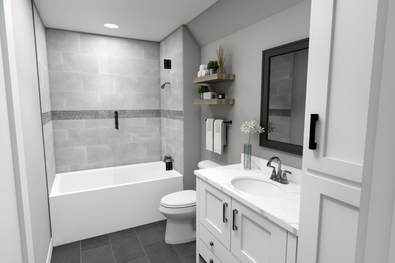 House Blueprint - Interior - Bathroom for Farmhouse House Plan #51-1302 - 3 bed, 3.5 bath