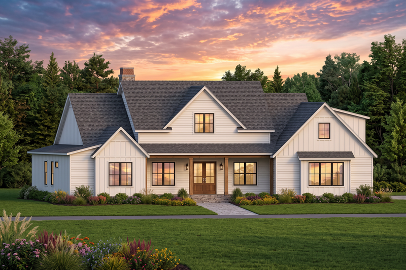 Home Plan - Exterior - Front Elevation 3 for Farmhouse House Plan #1096-214 - 4 bed, 3.5 bath