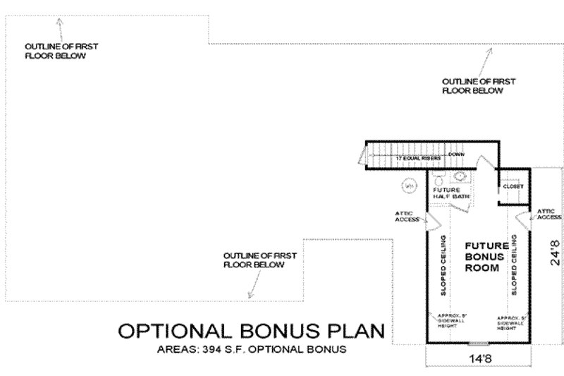 Home Plan - Floor Plan - Other Floor for Farmhouse House Plan #21-109 - 3 bed, 2.5 bath