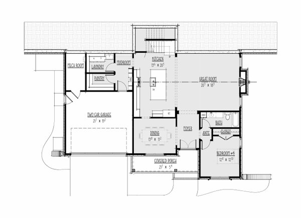 Farmhouse Floor Plan - Main Floor Plan #1088-17