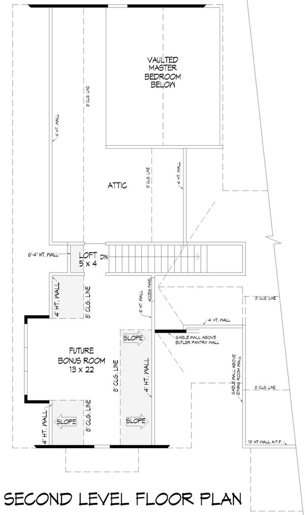 Farmhouse Floor Plan - Upper Floor Plan #932-1201